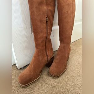 Seychelles Tall Suede Boots (Cognac)